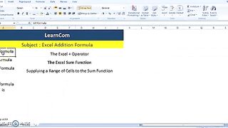 Excel addition formula(360P)