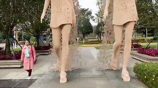 Two girls catwalk
