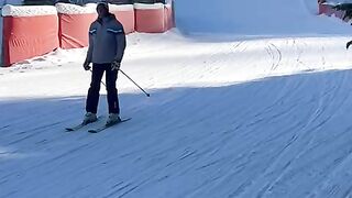 Ice skating - Italy - Europe snowfall