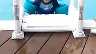 Little Kid Vents Out Frustration Because Dad Asked Him to Get Out of Pool