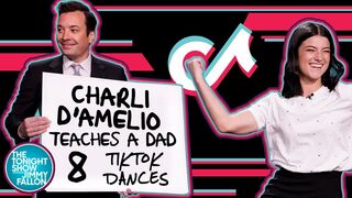 Charli D' Amelio Teachers a Dad 8 TikTok Dance