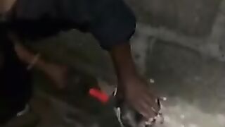 People Rescue Dog With His Head Stuck In Wall Hole