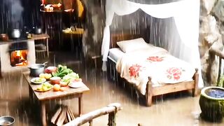Beautiful Village raining scene