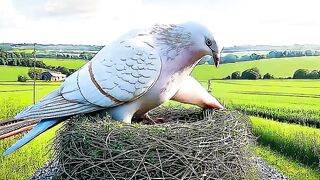The Story Of A Pigeon Who Made A Nest And Laid Eggs On The Railway Track ????️ #shortsfeed #trending
