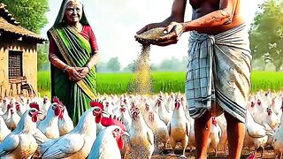 The Garmer's Chickens ???? Get Swept Away By The Rain ????️????#shortsfeed #trending #birds #ai#facts
