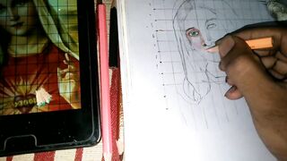 Mother marry colour pencil drawing