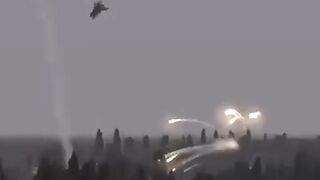 Pakistani fighter jet and Indian and Air defence