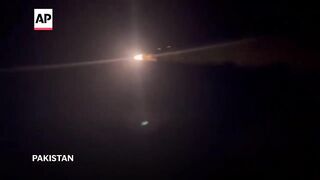 Pakistan's military releases video it says shows missiles 'engaging Indian targets'.