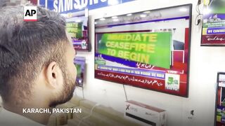 Karachi residents welcome ceasefire deal between India and Pakistan.