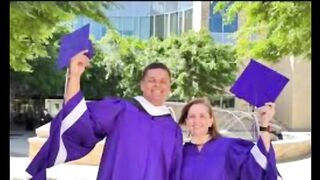 American mother and son receive master's degrees on the same day