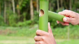 Bamboo creations with wood