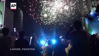 Celebrations in Lahore after India and Pakistan reach ceasefire deal.