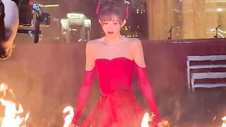 Girl fire dance