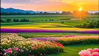so beautiful flowers and river