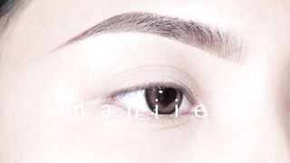 peach glitry eye makeup