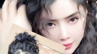 Half up half down hairstyle