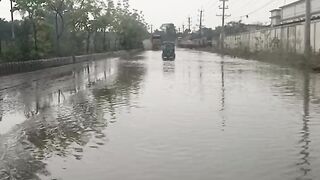 Roads become pond