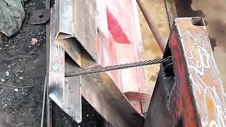 Self unloading welded car door- Good tools and machinery make work easy