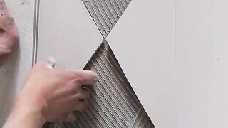Cut the inner rounded corners of the tiles