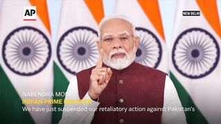 Modi says India has only paused military action against Pakistan.