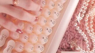 Cosmetics ???? ASMR Cute Keyboard Typing ⌨️ Lofree DOT Foundation