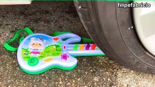 Carro vs Coisas Crocantes e Macias! Experimentos Esmagando Carro! Carro vs Sprite, Coca-Cola, Fanta, Mnt Dew