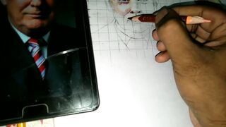 Donald Trump colour pencil drawing tutorial