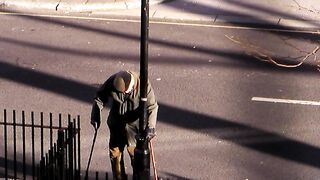 Old man with two walking
