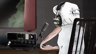 The Briker Ghost Is Dead Still Haunting On Air In Place Radio Is Off Cartoon Animation Horror horror stories