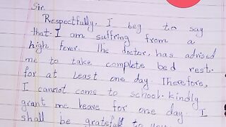 English application sick leave