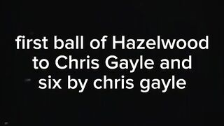 Chris gayle vs Hazelwood best shot of Chris gayle to Hazelwood #cricket #youtubeshort #trendingshort.