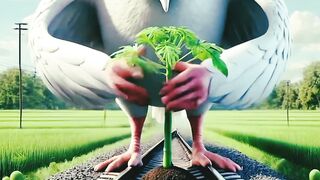 ایک بڑا کبوتر ریٹ کی پٹری پر ناریل کا درخت لگ جاتا ہے