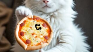 "Lazy Cat Orders Pizza Like a Boss! "
