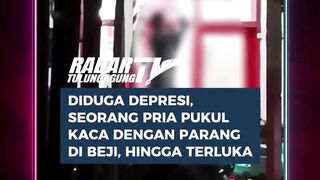 Heboh! Pria Depresi Mengamuk Bawa Parang di Sekitar Pasar Burung Boyolangu