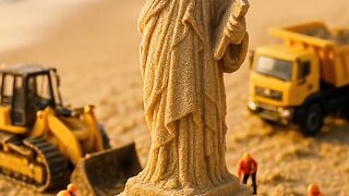 Eiffel Tower made of sand