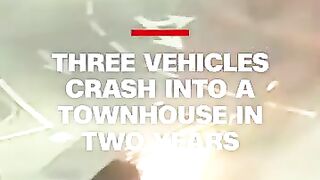 Vehicle Crash into Town