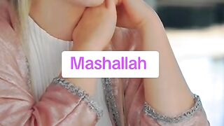 A beautiful girl is reciting Quran
