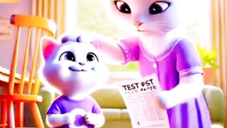 Little cat ???? gets ???? marks .