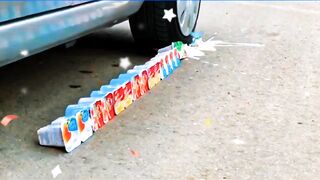 Carro Experimental vs. Sorvete M&M vs. Melancia vs. Gelatina | Esmagando Coisas Crocantes e Macias com um Carro