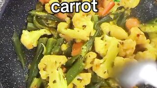Cauliflower and carrot, okra mix very healthy  and high  nutrient