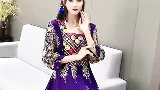 middle eastern embroidered dress -