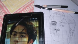 bts jin drawing step by step tutorial