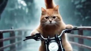Cat ride bike ai