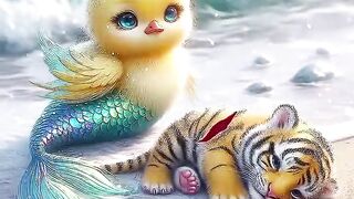 ????Chick-Mermaid????‍♀️ rescuing the tiger cub????