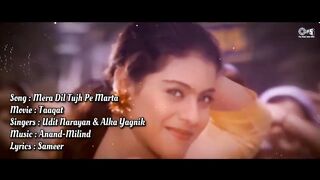 Mera Dil Tujh Pe Marta Hai Lyrical _ Taaqat _ Kajol _ Udit Narayan_ Alka Yagnik _ 90s Love Songs