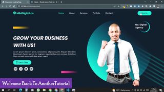How to create a Responsive landing page for the website by using HTML, CSS, and JavaScript