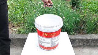 How to cast a smokeless stove with cement and paint bucket