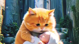 Cat save baby