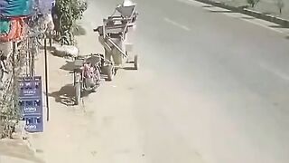 Be care during crossing the road