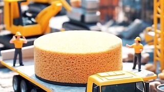 wow! Ai workes making yummy cake.